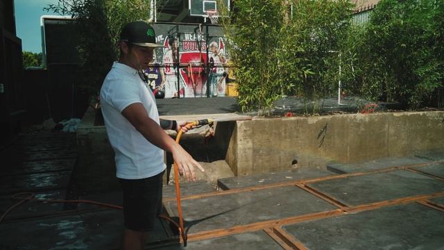 Печатный бетон. Парковка с газоном. смотреть онлайн