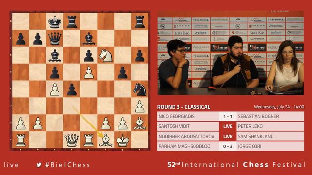 Game Analysis ICF Biel 2019 - Round 3: Parham Maghsoodloo - Jorge Cori смотреть онлайн
