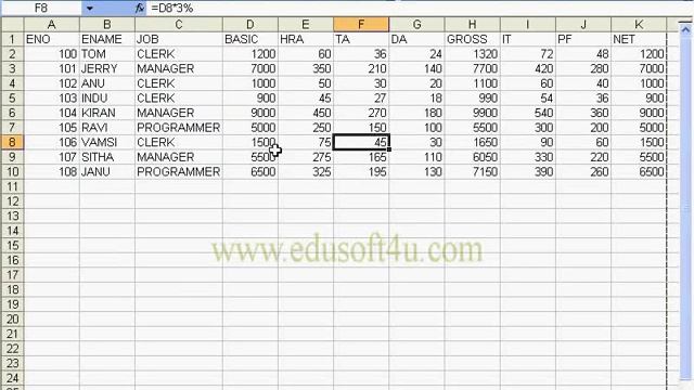 View Menu Options in MS Excel (MS Office 2003 in Telugu) смотреть онлайн