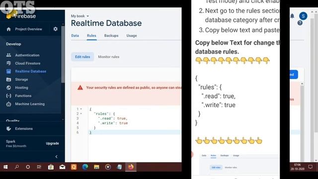 Firebase permission denied | How to setup firebase database rules | Realtime database rules. смотреть онлайн