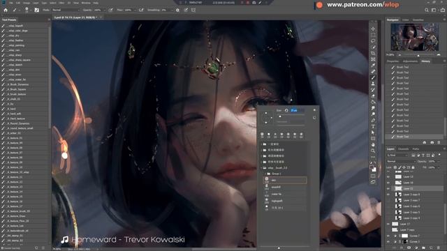Photoshop painting process - Jewel смотреть онлайн