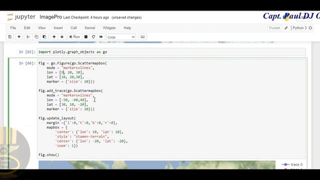 How to draw a line on Map in Python with Plotly смотреть онлайн