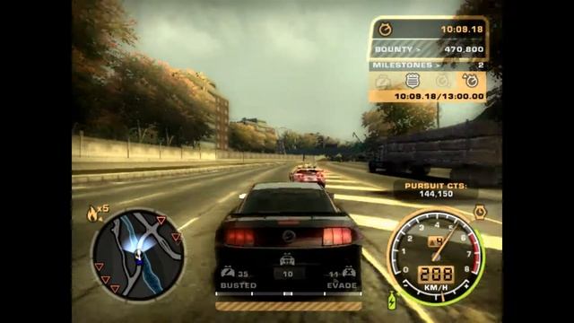Police Chase in FORD MUSTANG GT || NEED FOR SPEED : MOST WANTED смотреть онлайн