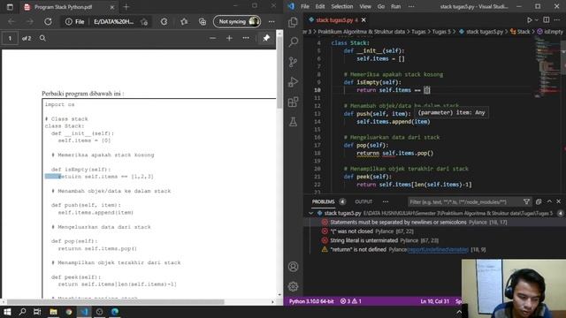 Program Stack dengan Bahasa Pemrograman Python смотреть онлайн