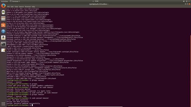 Create(Add), login to and delete user on Ubuntu Linux смотреть онлайн