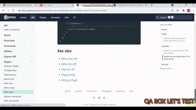 Cypress-Delete the recorded video if the spec passed & no tests retried смотреть онлайн