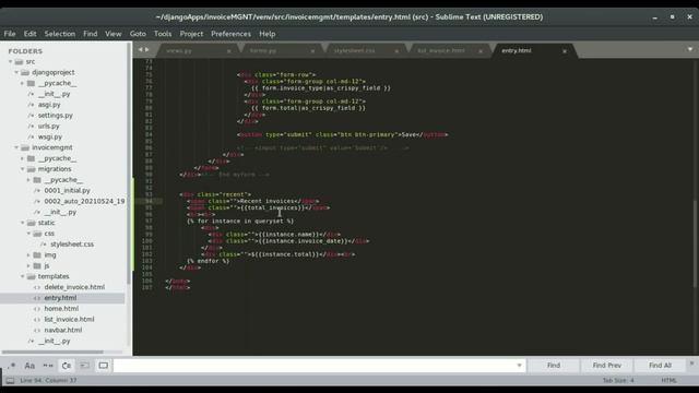 22 HOW TO SLICE DATA IN DJANGO & PYTHON – INVOICE MANAGEMENT SYSTEM смотреть онлайн