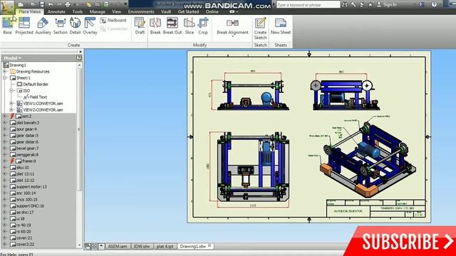 Autodesk Inventor | IDW to PDF смотреть онлайн