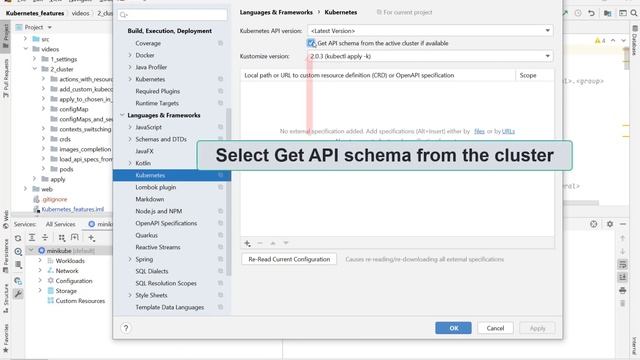 IntelliJ IDEA Kubernetes Tips: Download API specifications from the cluster смотреть онлайн