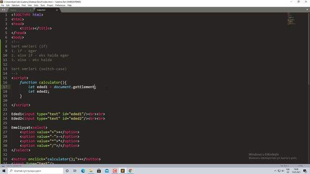 JavaScript Dərsləri - 07 - Kalkulyator Proqramının Yazılması смотреть онлайн