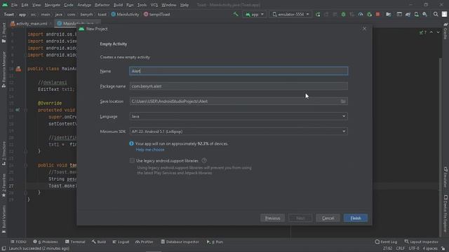 6-Toast & Alert Android Studio смотреть онлайн