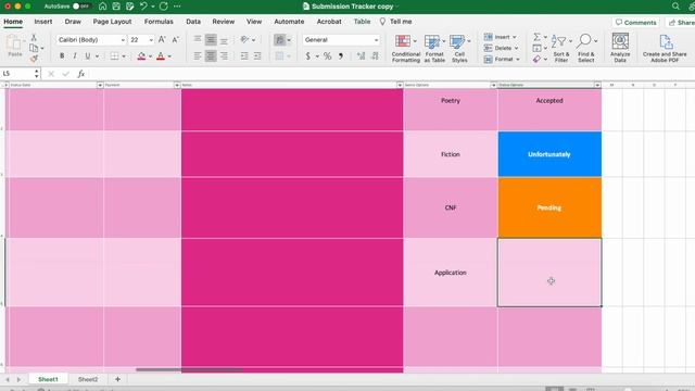 How I Track My Submissions (An Excel Spreadsheet Tutorial for Beginners) смотреть онлайн