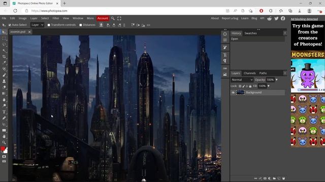 Photopea How To Zoom In Tutorial смотреть онлайн