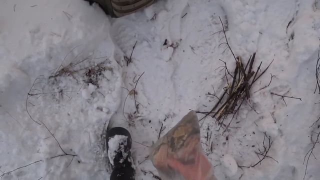 костёр в зимнем лесу-практика разведения-заготовка дров смотреть онлайн