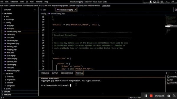 Install and use websocket in laravel 10 with php 8.0 and above