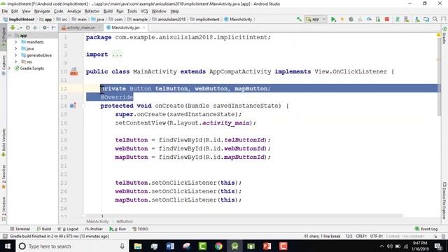Implicit Intent in android смотреть онлайн