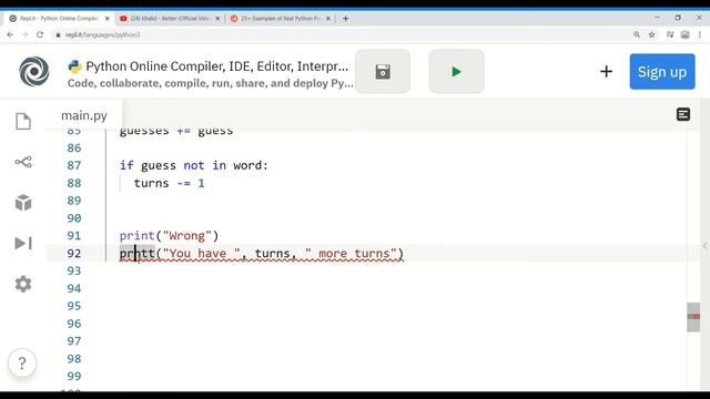 HUNGMAN Game in Python смотреть онлайн