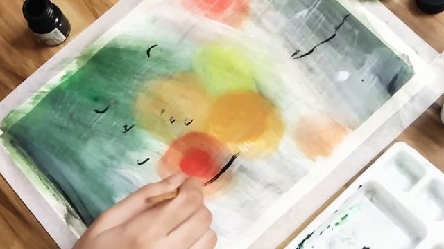 Rainy day Acrylic painting for begginers /step by step easy tutorial.. смотреть онлайн