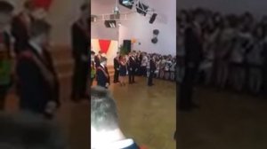 Выступление классного руководителя 9«В» класса на последнем звонке. 2018 г.