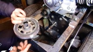 =27= Самодельный минитрактор, сцепление и опорный