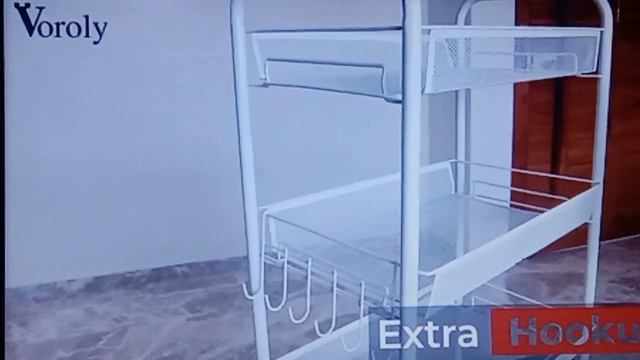 kitchen home storage organiser trolley rack || four tire ? carbon steel shelf with wheels / low cos смотреть онлайн