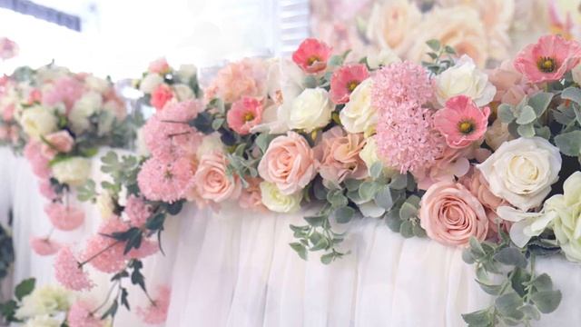 Pale Pink wedding decorations/ Нежный свадебный декор в розовых оттенках. смотреть онлайн