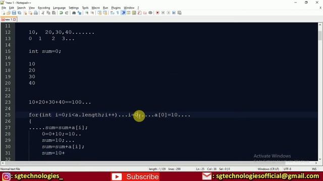 Program to find Sum of elements of given Array "java coding tutorial for beginners Part-25" in हिंद смотреть онлайн