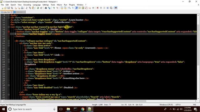 Bootstrap 4 bangla tutorial 12(Navs,Navbar,Jumbotron ) смотреть онлайн