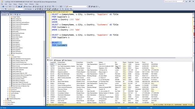 SQL | UNION Example 1 смотреть онлайн