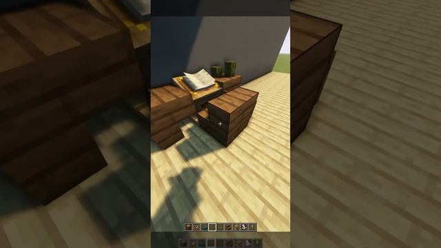 Как Построить Рабочее Место со Столом и Ящиками в Майнкрафт | Desktop Drawers in Minecraft #mine смотреть онлайн