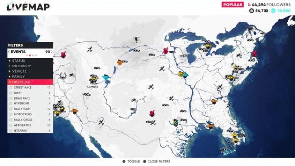 The Crew 2 Interactive Map