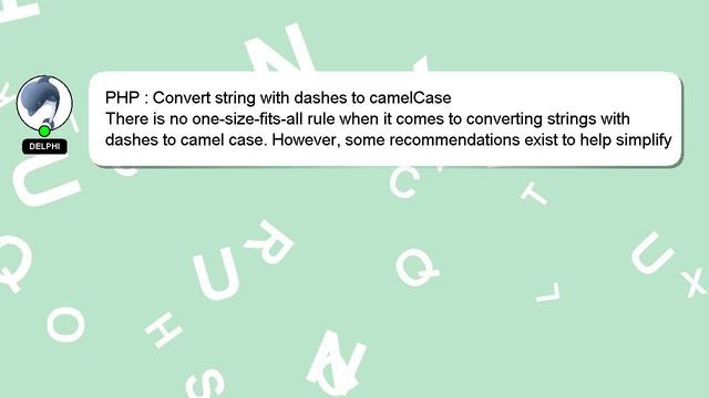 PHP : Convert string with dashes to camelCase смотреть онлайн