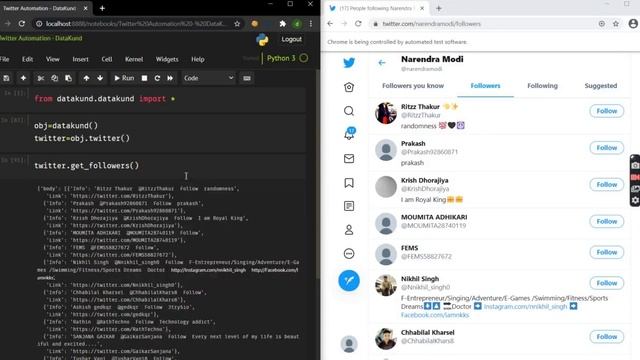 Twitter Followers Scraper | Twitter Automation | Twitter Scraper- Python,DataKund смотреть онлайн