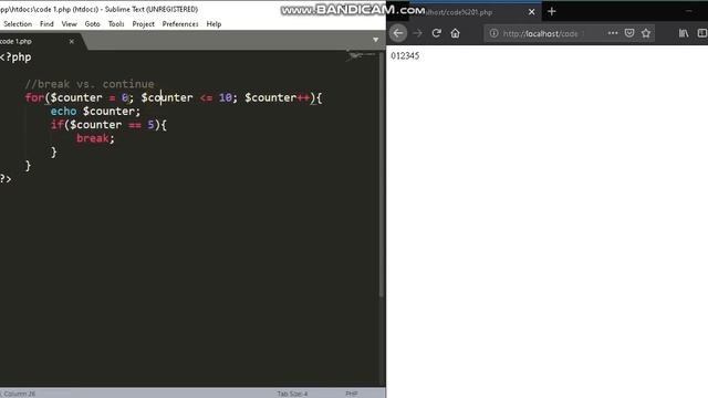php 23 continue and break смотреть онлайн
