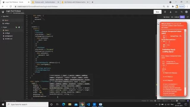 React Native Firebase Login смотреть онлайн