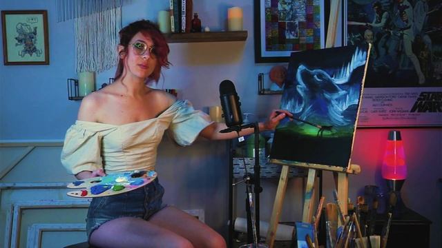 Painting an Etherial Wolf ? Soft Spoken ASMR смотреть онлайн