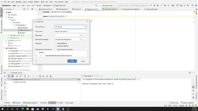 Unit test implementation in Android Studio part-2 смотреть онлайн