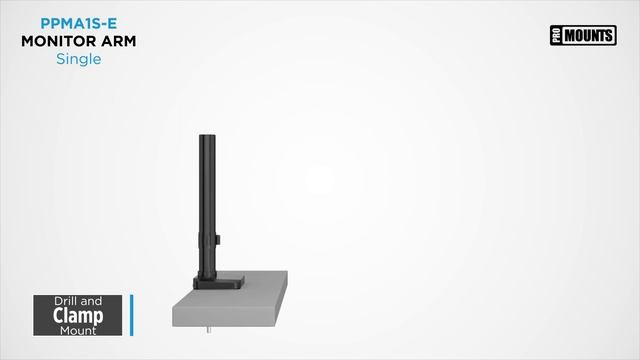ProMounts Landscape to Portrait Single Monitor Arm for 13” to 32” Screens Holds up to 17.6lbs смотреть онлайн