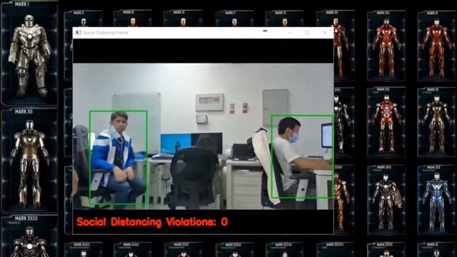 Python Social distancing monitoring system смотреть онлайн