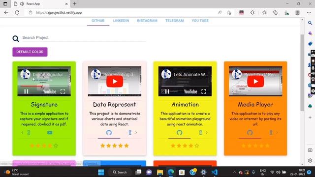 Create your own project list using React смотреть онлайн