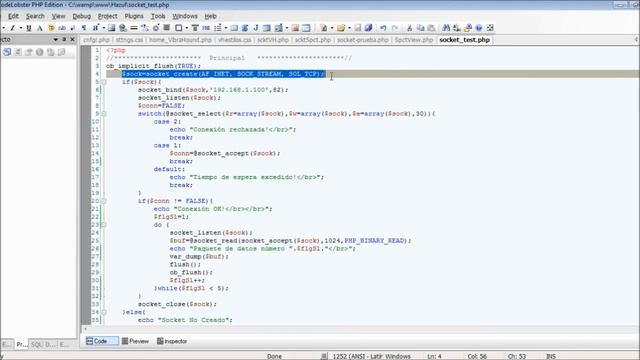 Manejo de Sockets en PHP смотреть онлайн