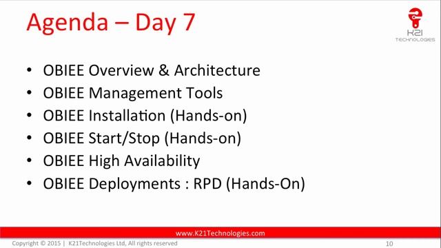 Oracle Fusion Middleware Admin Training : Day7 Topics (OBIEE Install, HA, RPD/Catalog Deployment) смотреть онлайн