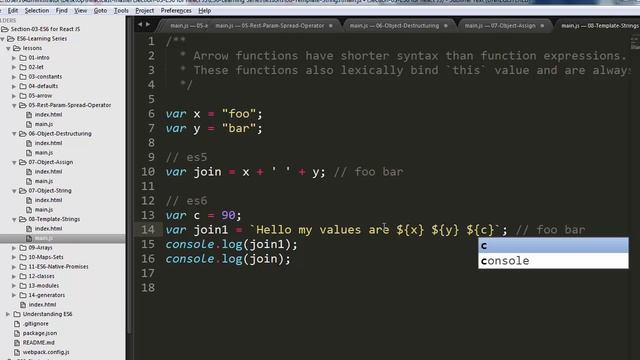 Training on ES6 Features Destructuring смотреть онлайн
