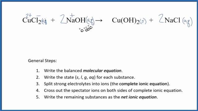 How to Write the Net Ionic Equation for CuCl2 + NaOH = Cu(OH)2 + NaCl смотреть онлайн