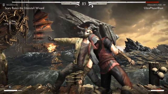 MK X Online Battle [ Scary Busey the Uninstal Wizard vs UltraPhaserBlast ] смотреть онлайн