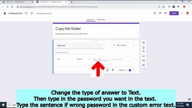 How to set password in Google Form to protect your link смотреть онлайн