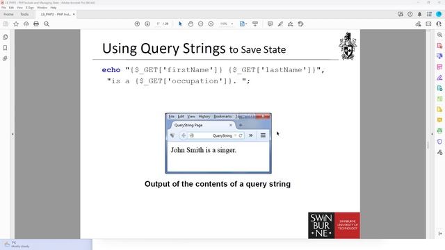 PHP03 - Understanding State Information - query string смотреть онлайн