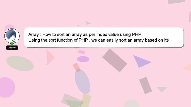 Array : How to sort an array as per index value using PHP смотреть онлайн