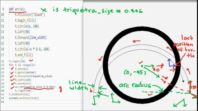 Basic Python Turtle Code: Celtic Triquetra (Part 2) смотреть онлайн
