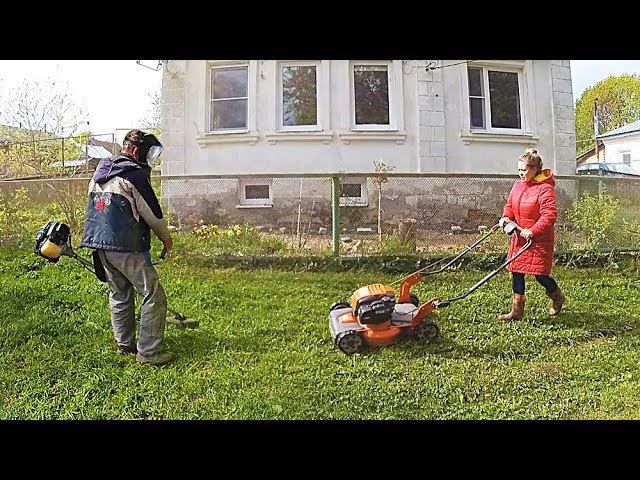 Битва косилок. Облагораживаем придомовую территорию. Посылка с подарками! Майки-гавайки. смотреть онлайн
